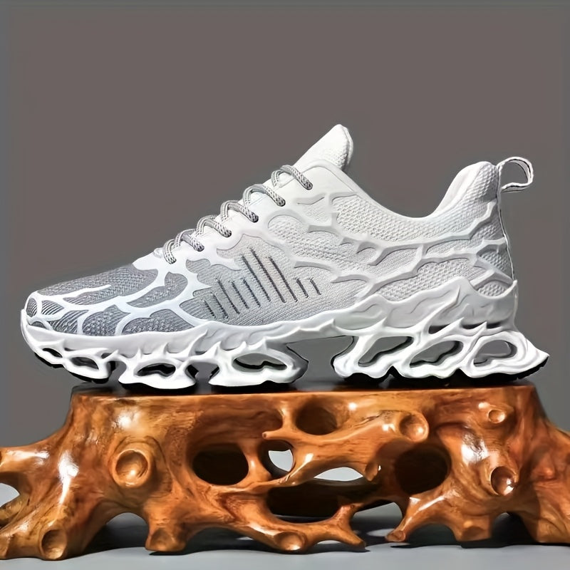 Women's Breathable Knit Blade Sneakers - Stylish Low-Top Sneakers with Transparent Bubble Sole, Lightweight & Comfortable for All-Day Wear